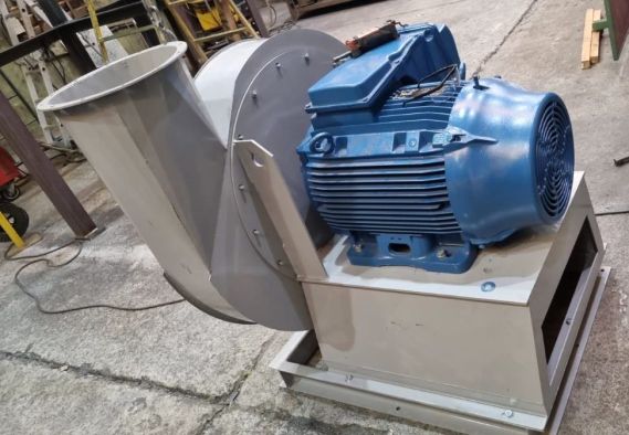 Ventilador centrífugo industrial recondicionado — Manutenção Qualytech Sorocaba